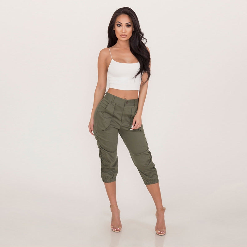 Women's Casual Cropped Harem Pants
