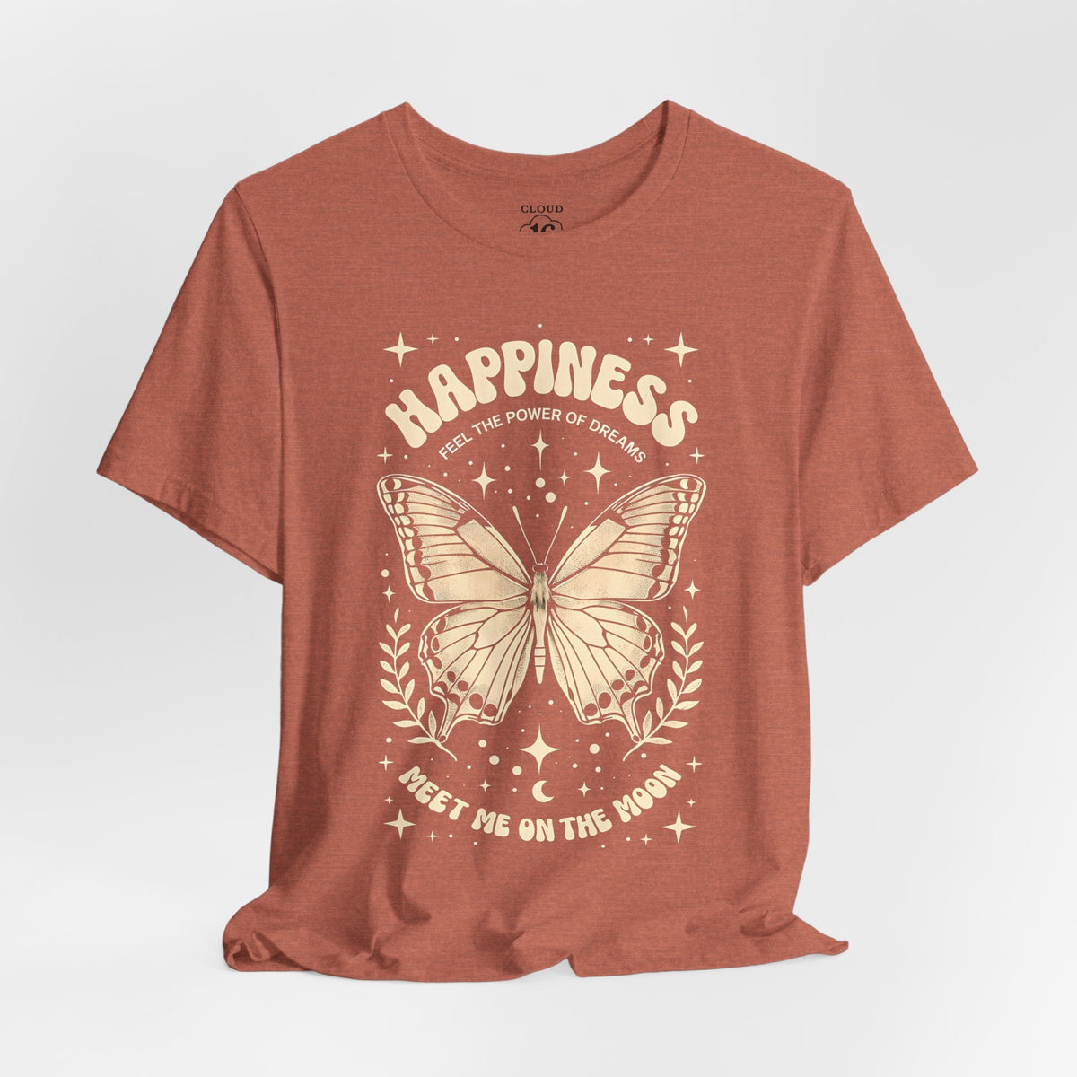 Happiness Butterfly Tee - Womens Inspirational T-Shirt - Positive Vibes Apparel