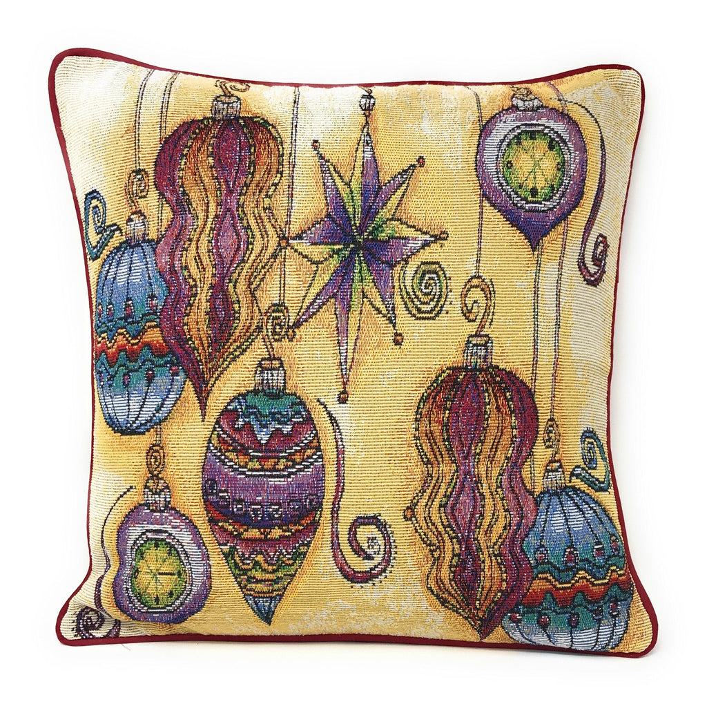 Autumn Harvest Halloween & Christmas Holiday Tapestry Syle Set of 4 16x16