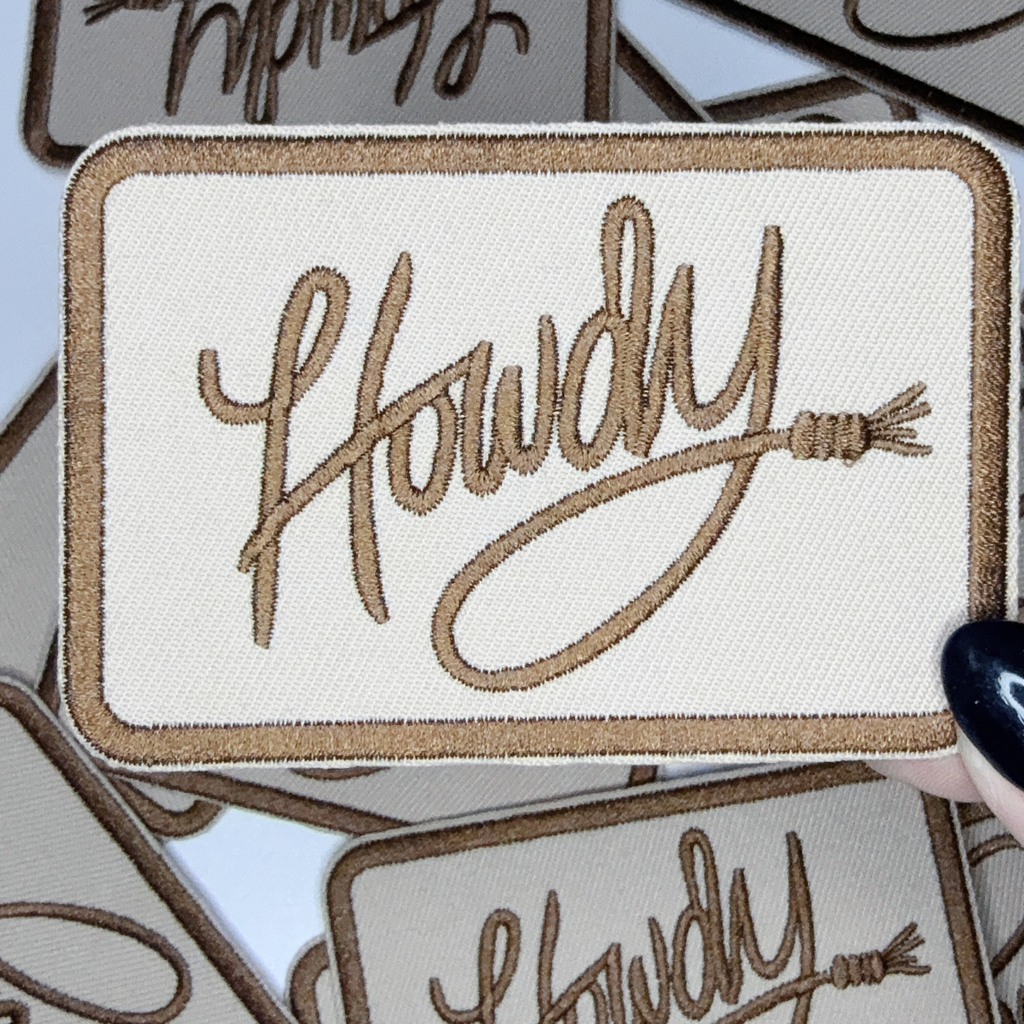 3.5" Howdy -  Embroidered Hat Patch
