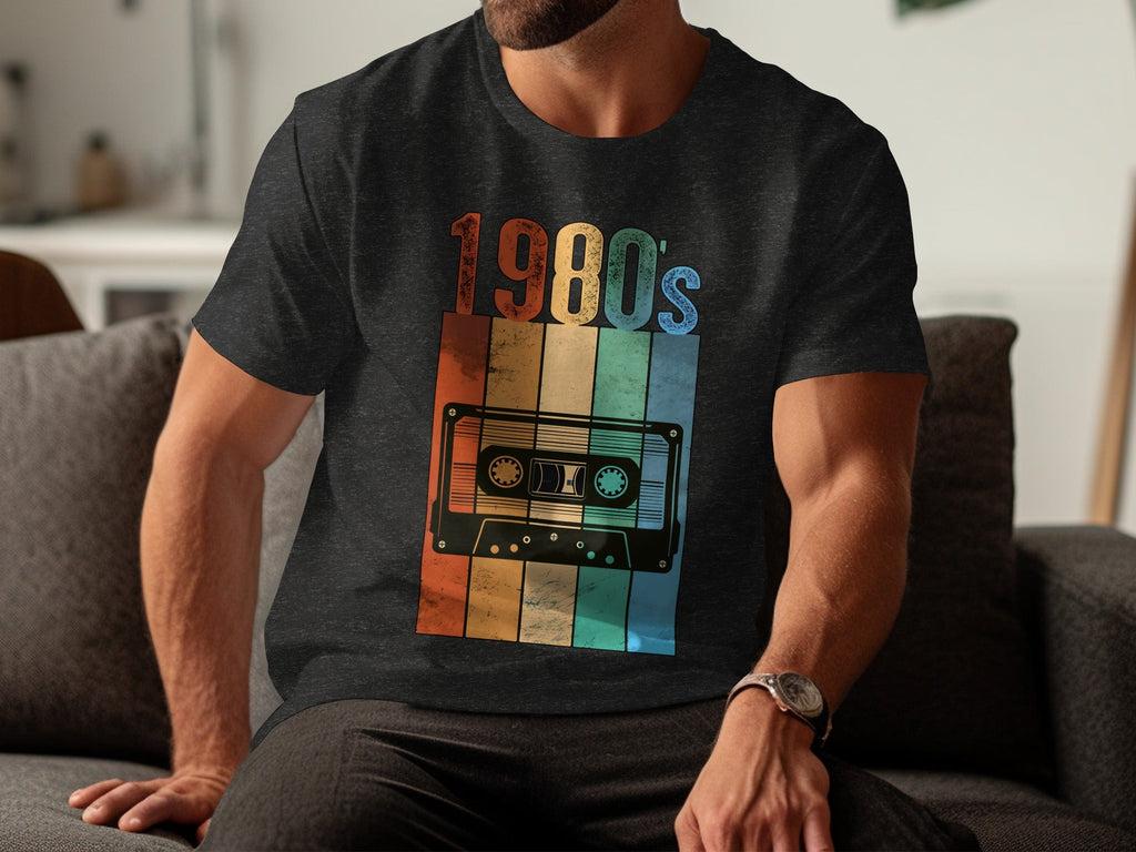 Vintage 1980s Retro Cassette Tape Cool Design T-Shirt