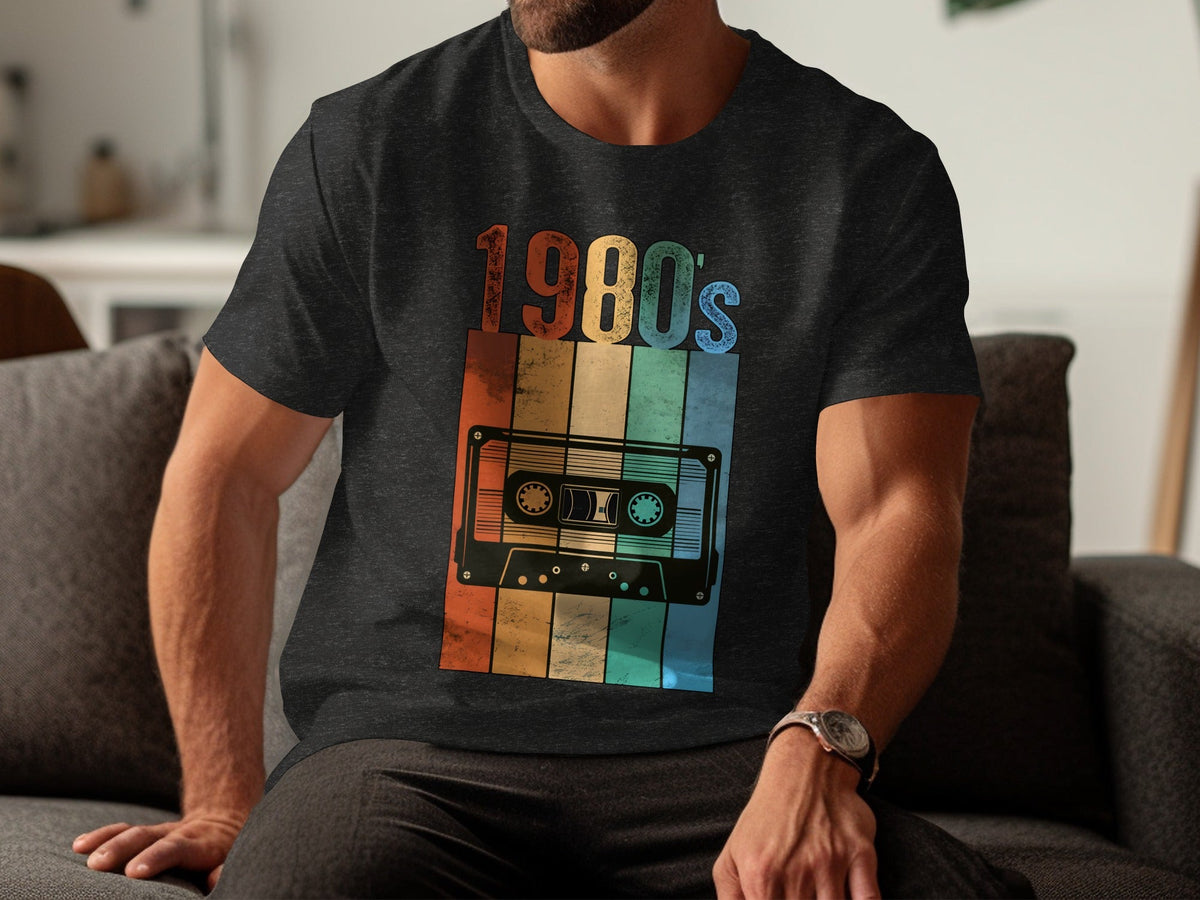 Vintage 1980s Retro Cassette Tape Cool Design T-Shirt