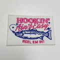 3" Hookin Aint Easy ( Fishing) -  Embroidered Hat Patch