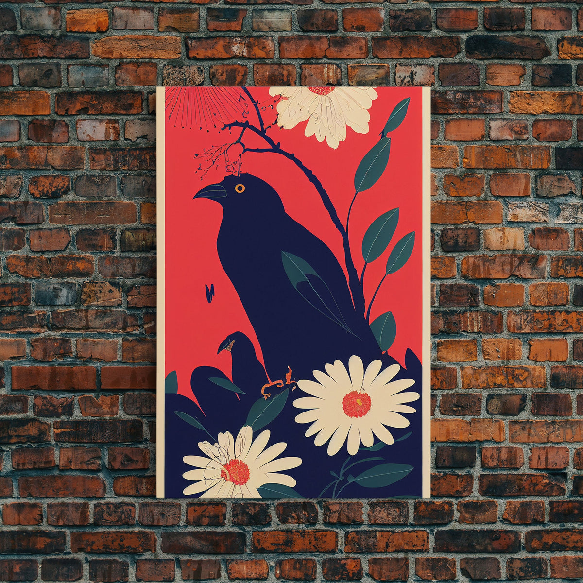 Crow Portrait Canvas Print