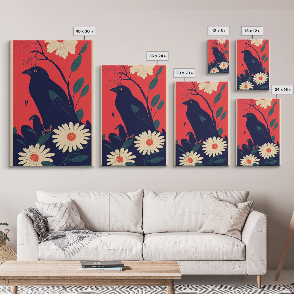 Crow Portrait Canvas Print