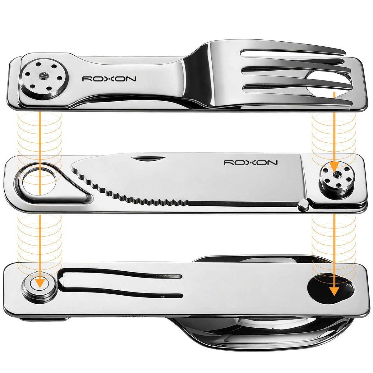 3-in-1 Folding Cutlery Travel Set
