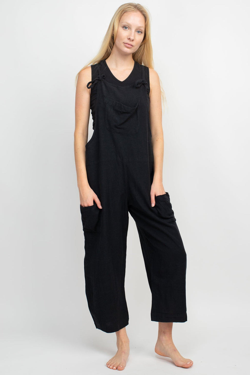 Easy Slouchy Blended Viscose, Hemp and Cotton Overalls