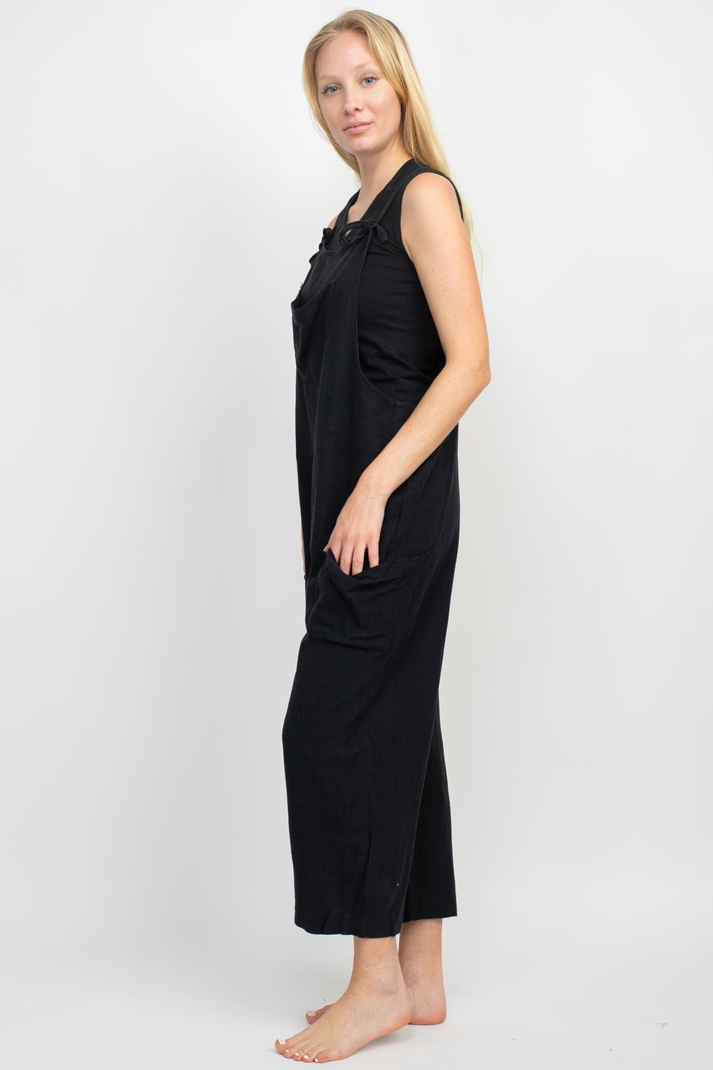 Easy Slouchy Blended Viscose, Hemp and Cotton Overalls