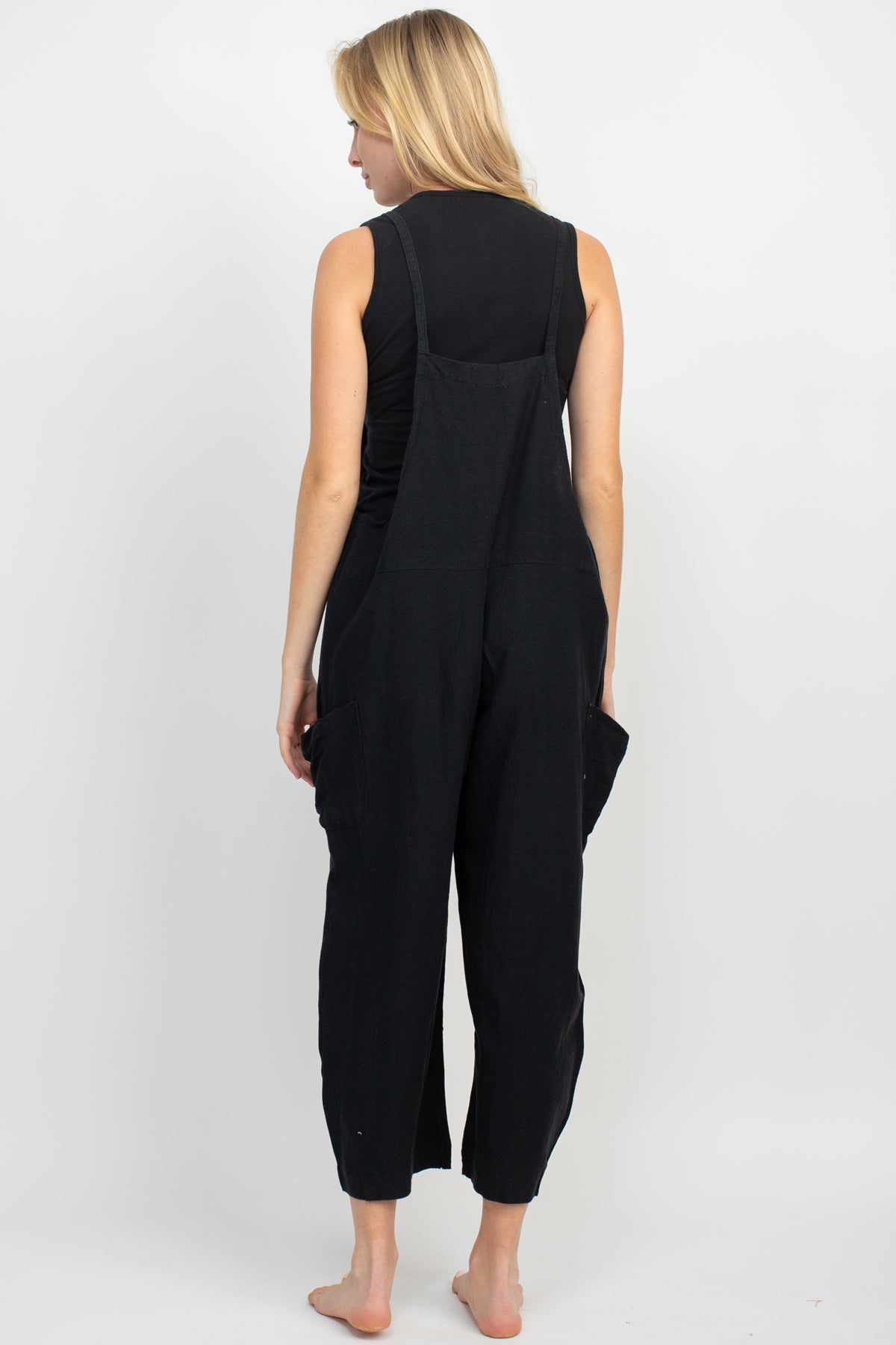 Easy Slouchy Blended Viscose, Hemp and Cotton Overalls