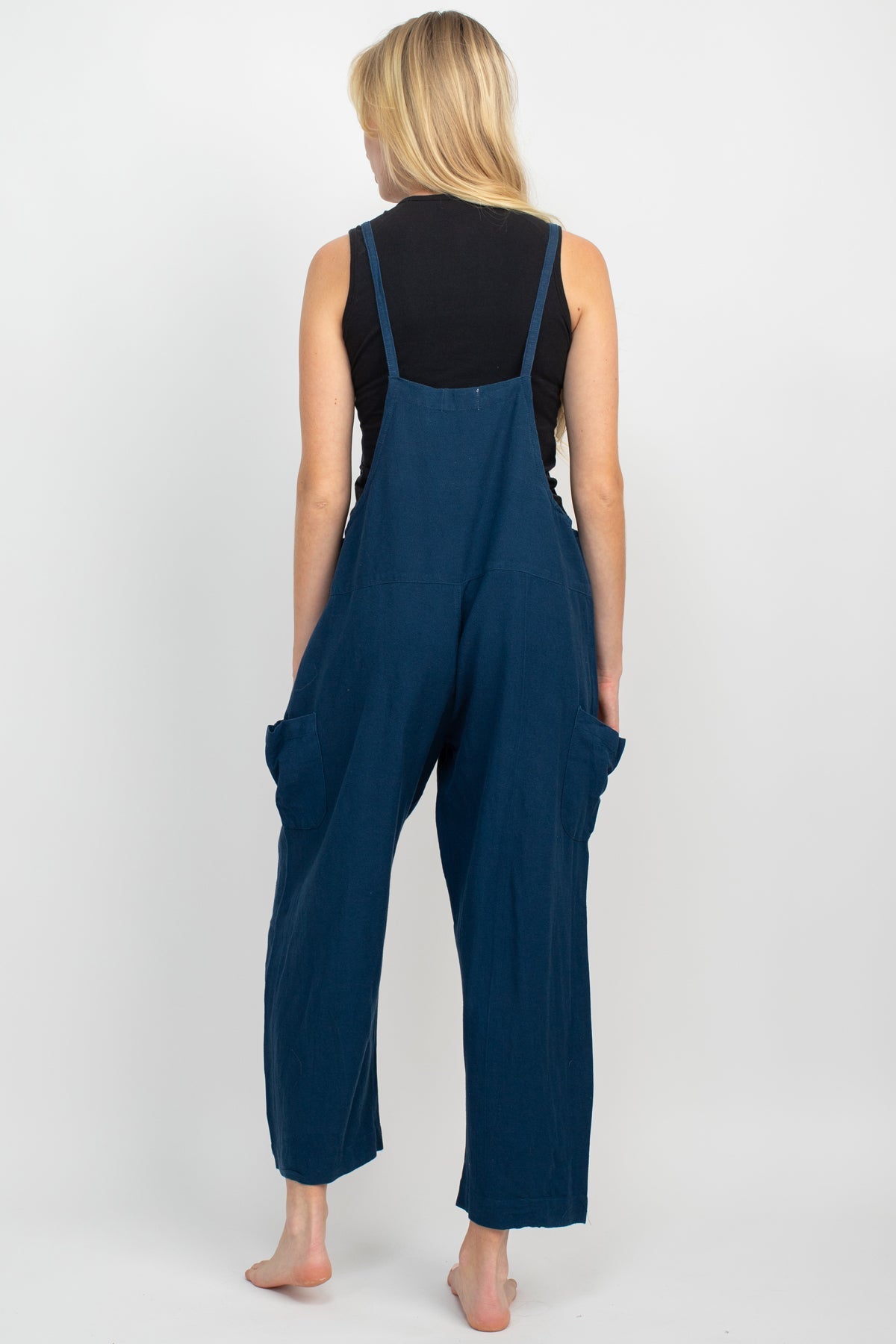 Easy Slouchy Blended Viscose, Hemp and Cotton Overalls