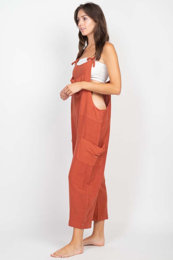 Easy Slouchy Blended Viscose, Hemp and Cotton Overalls
