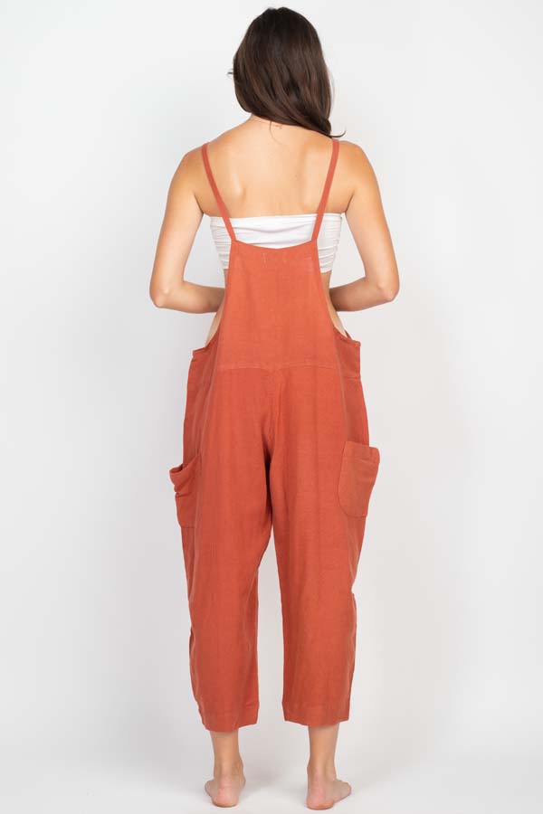 Easy Slouchy Blended Viscose, Hemp and Cotton Overalls