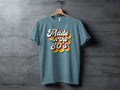 Made In The Eighties Rainbow Stripes Design T-Shirt