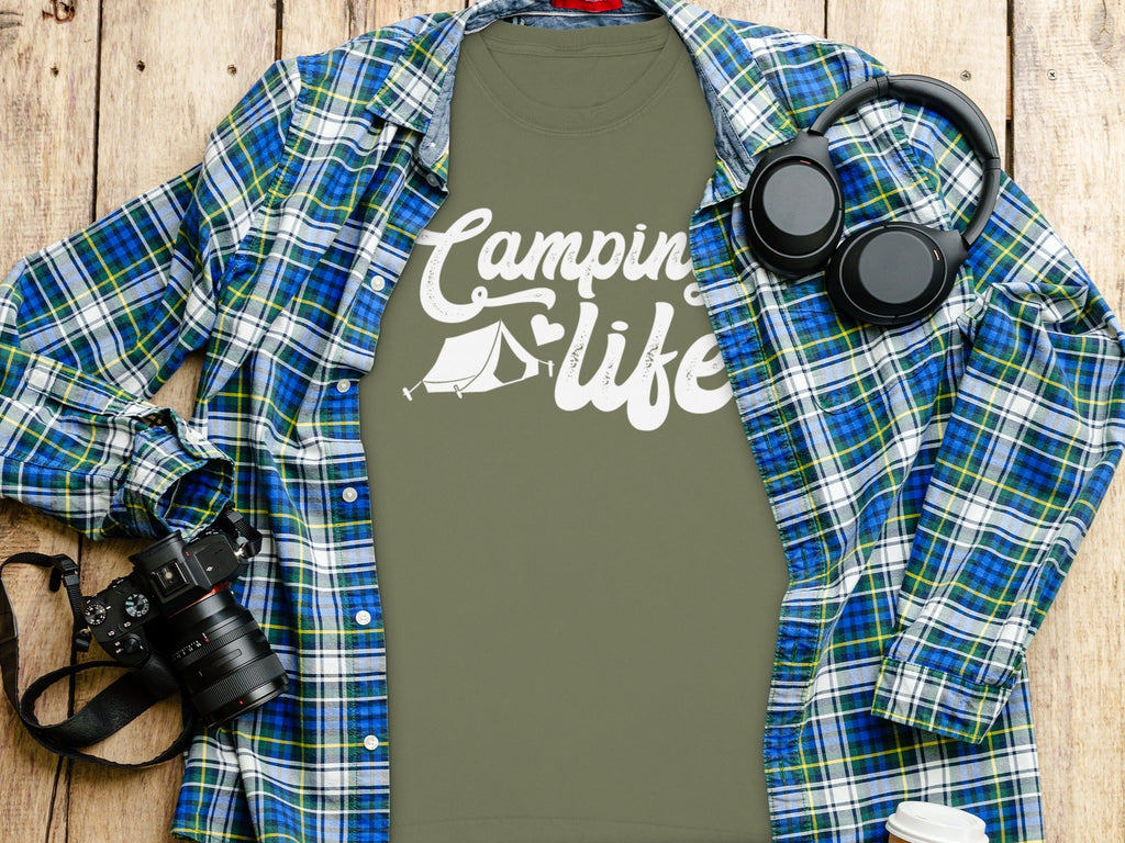Camping Life with Tent and Heart Great Outdoors Long Sleeve T-Shirt