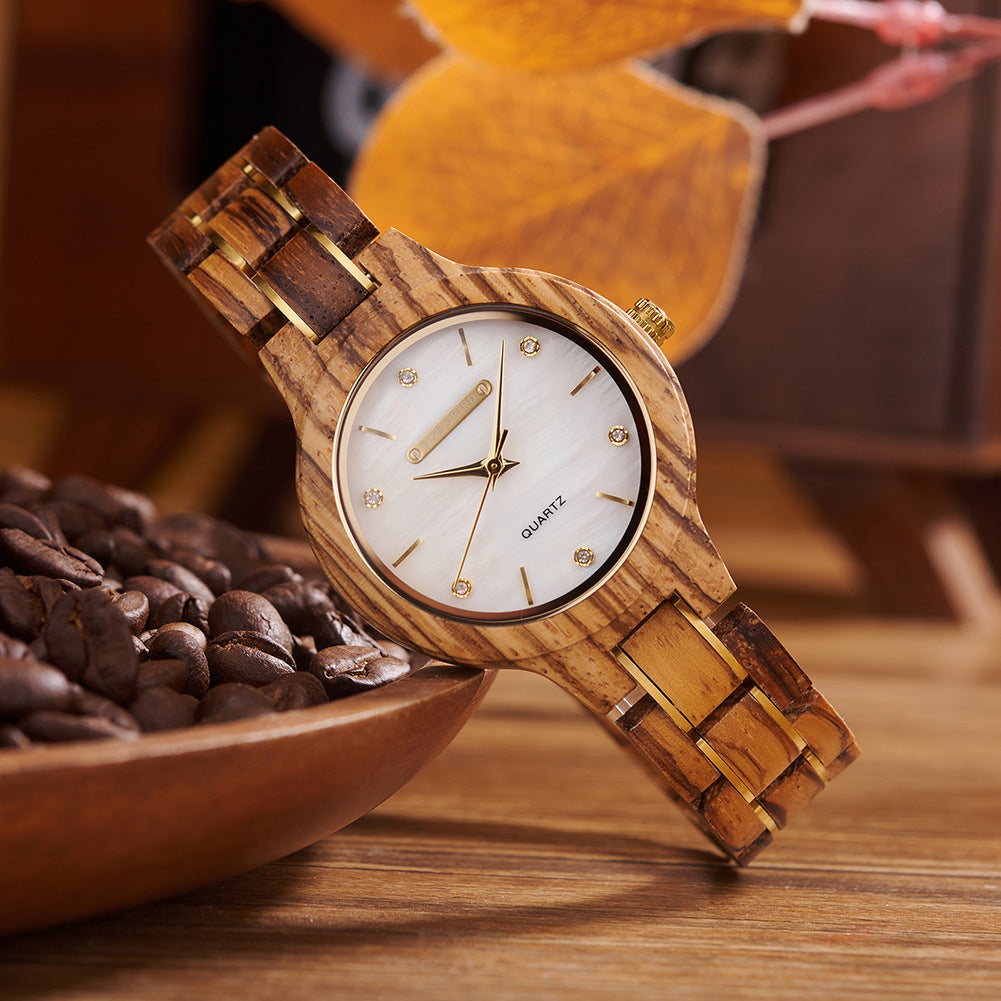Simple Stylish Quartz Watch - Wood