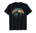 Mountain Forest Sunset Hiking T-Shirt - Casual Everyday Wear Men Women