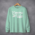 Camping Life with Tent and Heart Great Outdoors Long Sleeve T-Shirt