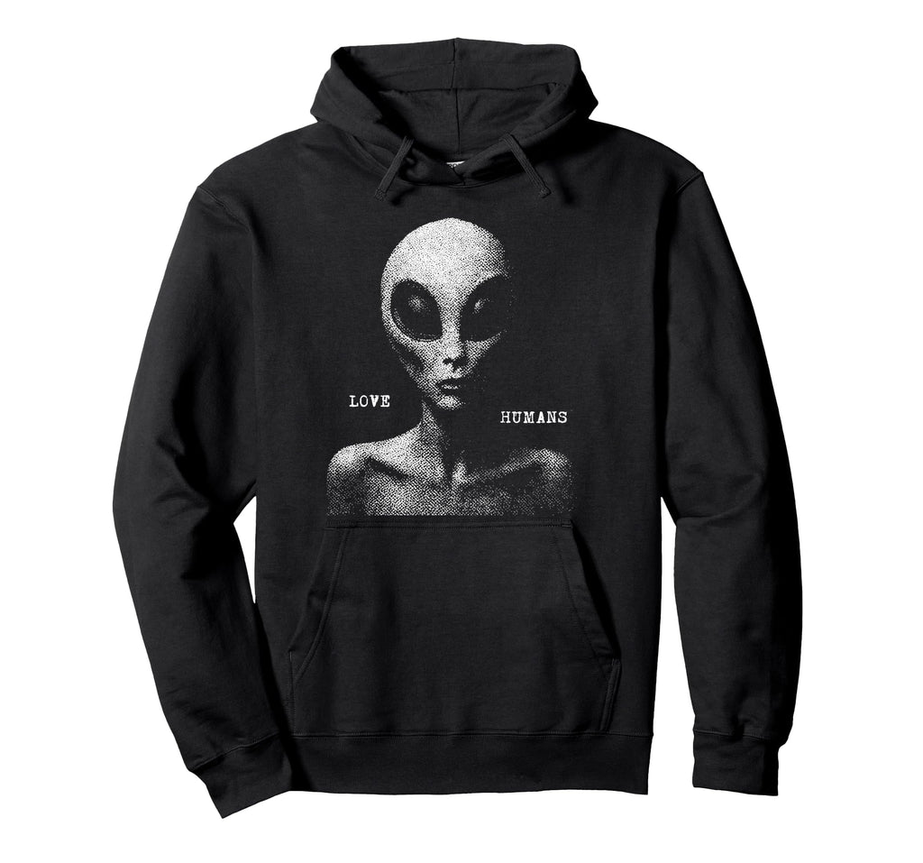 Alien Ufo Extraterrestrial 90's Hoodie Black