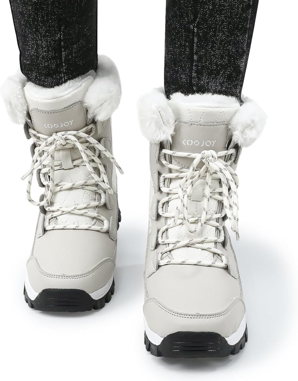 COOJOY Womens Winter Snow Boots Waterproof Shoes