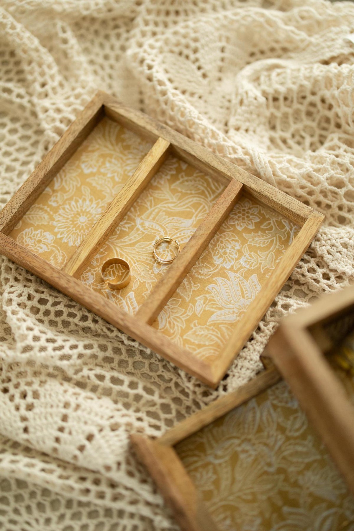 Hand-Carved Mango Wood Jewelry Box