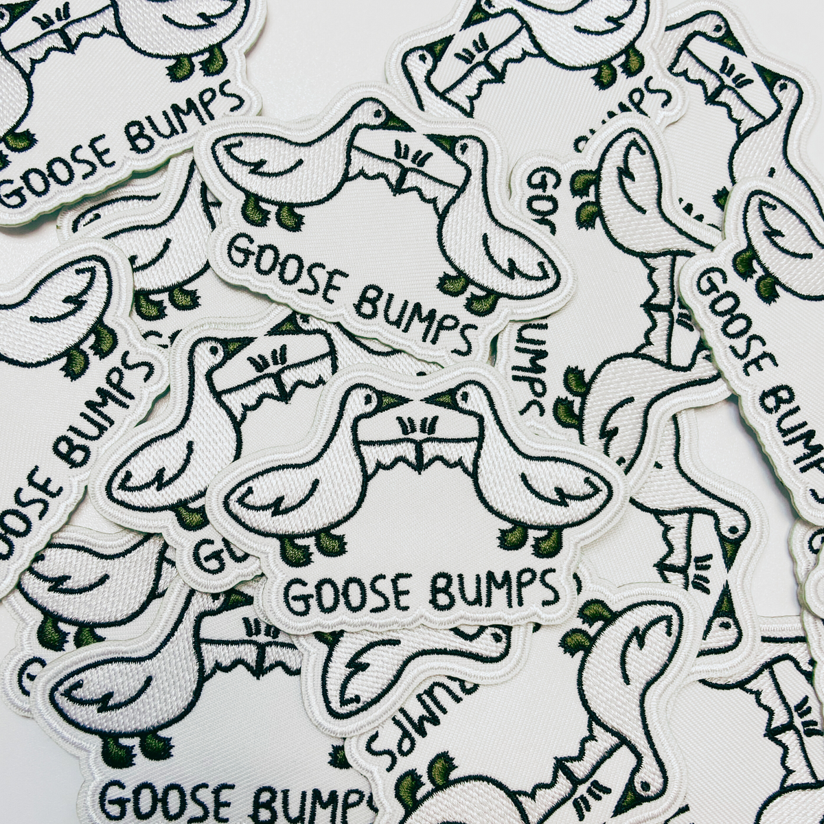 3.5" Goose Bumps -  Embroidered Hat Patch