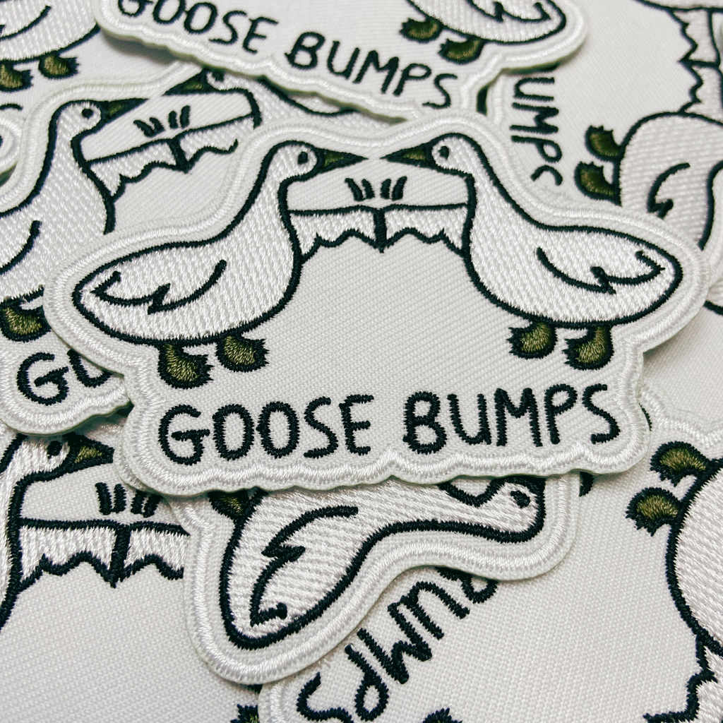 3.5" Goose Bumps -  Embroidered Hat Patch