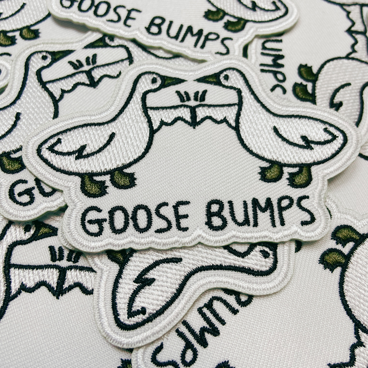 3.5" Goose Bumps -  Embroidered Hat Patch