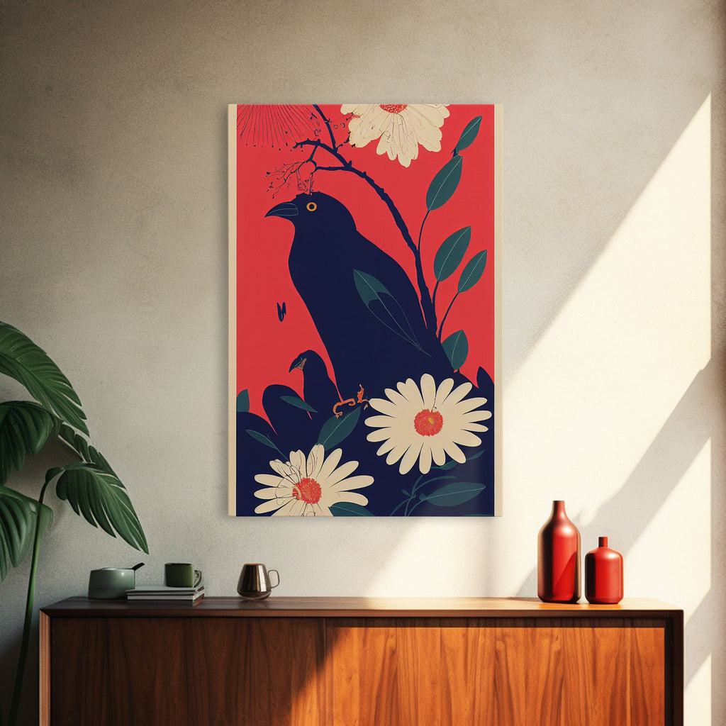 Crow Portrait Canvas Print