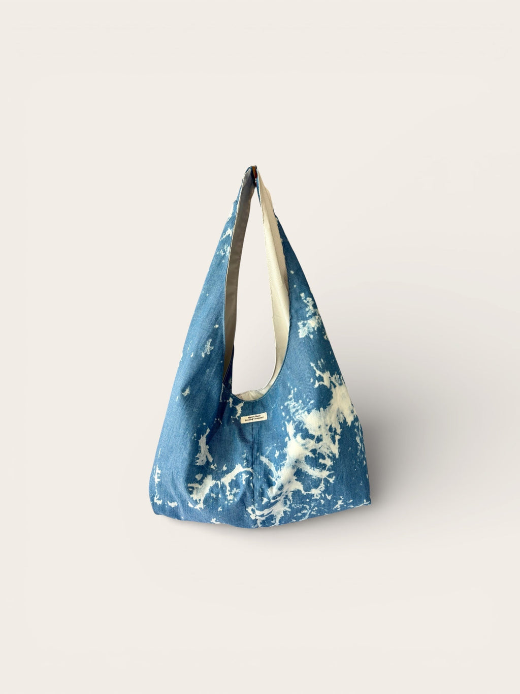 Bleached Denim Slouchy Hobo Handbag | Boho Western Shoulder Bag