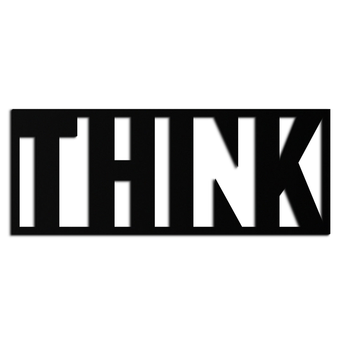 THINK" Metal Wall Art - Minimalist Inspirational Decor