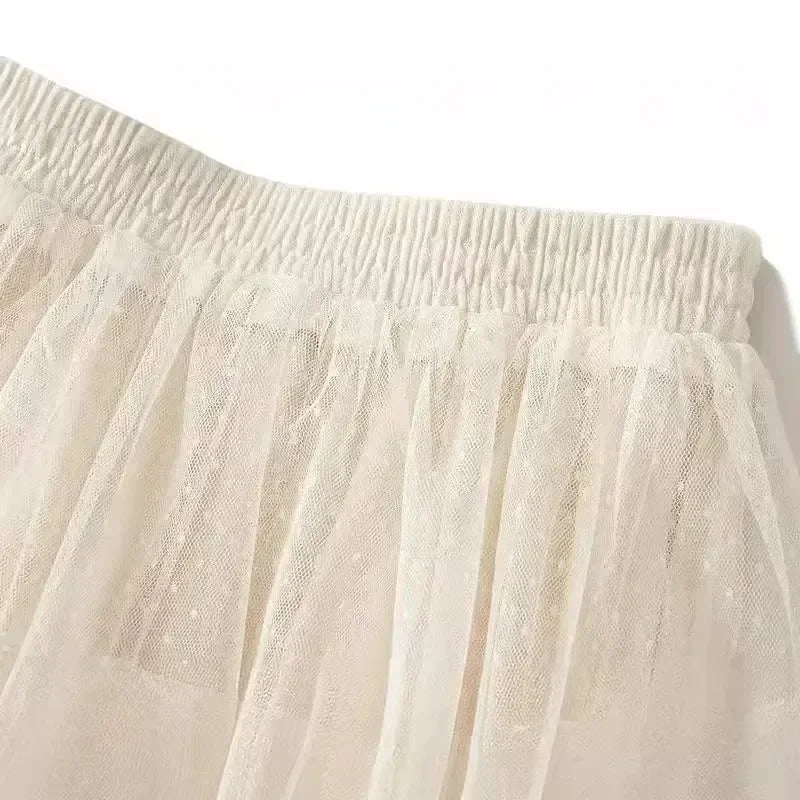 Women's High Waisted Sand Cake Skirt