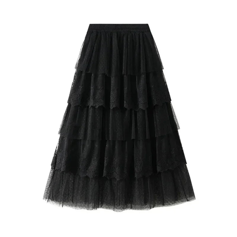 Women's High Waisted Sand Cake Skirt