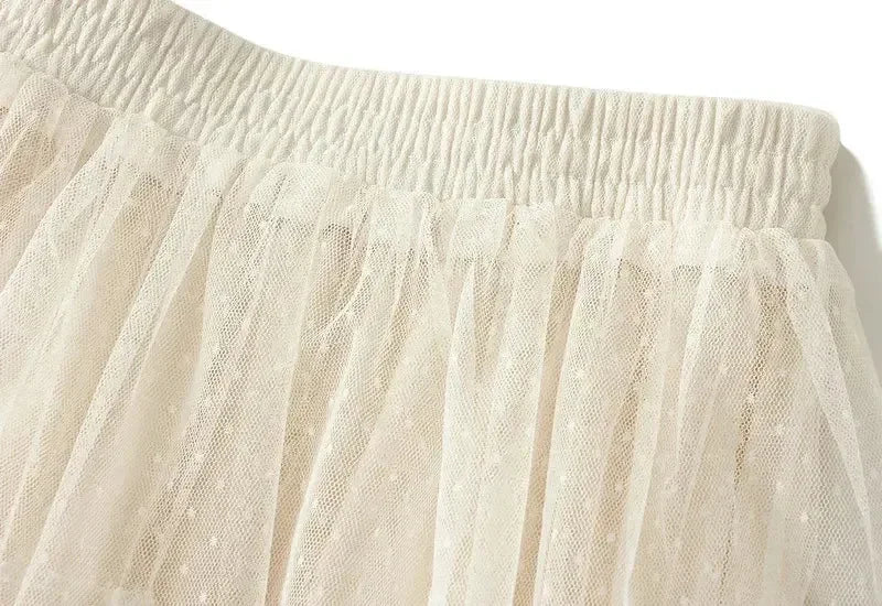 Women's High Waisted Sand Cake Skirt