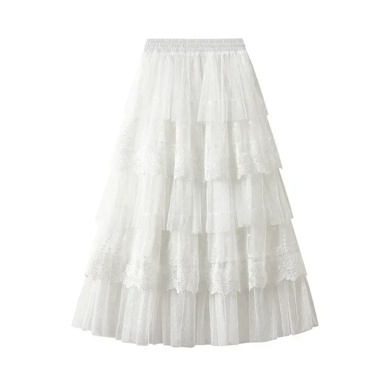 Women's High Waisted Sand Cake Skirt