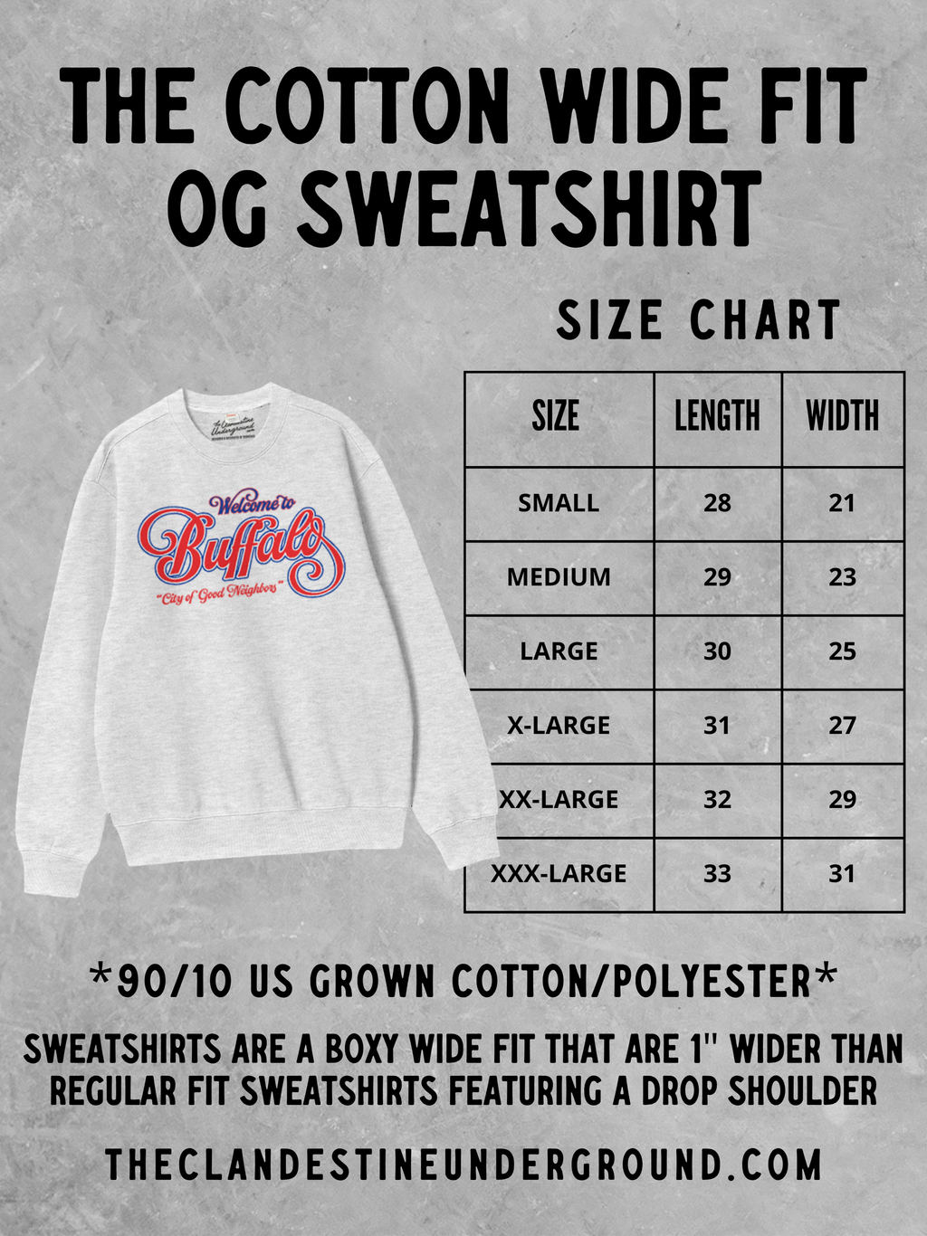 Underground Original Design: Howdy, Western Boxy Cotton Sweatshirt