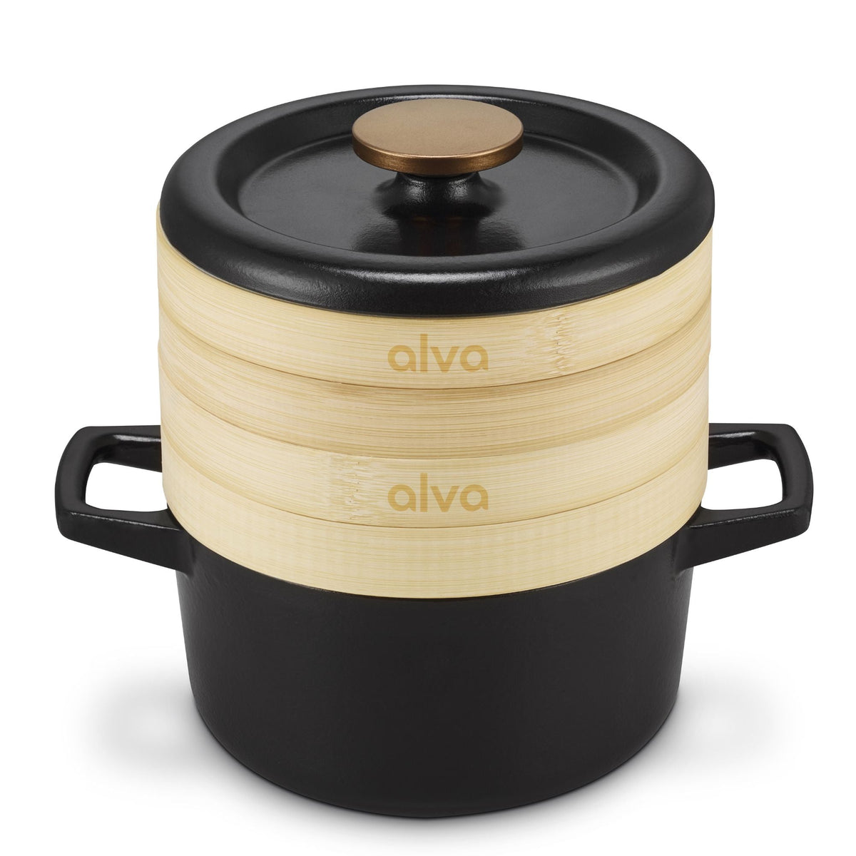 Enameled Cast Iron Dutch Oven with Steamer 2.5-Qt