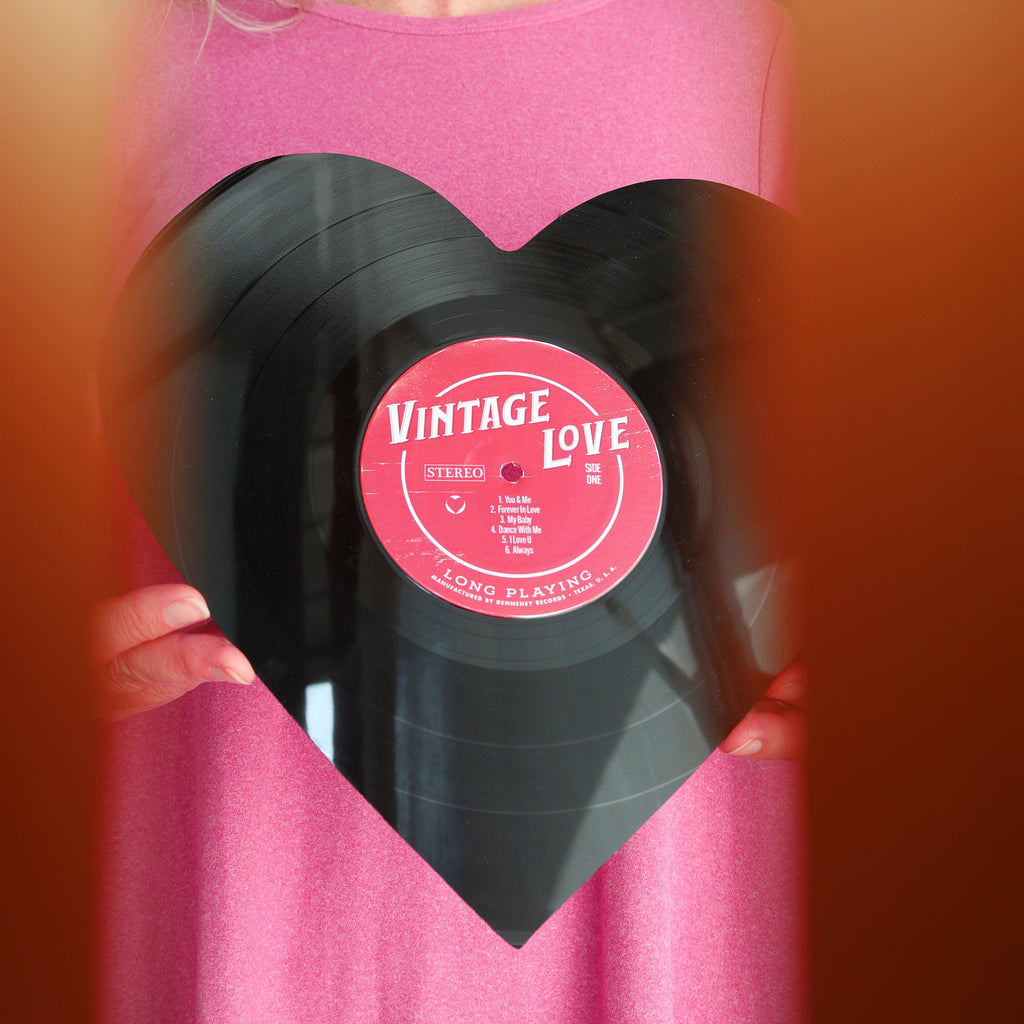 Vintage Vinyl Heart Art