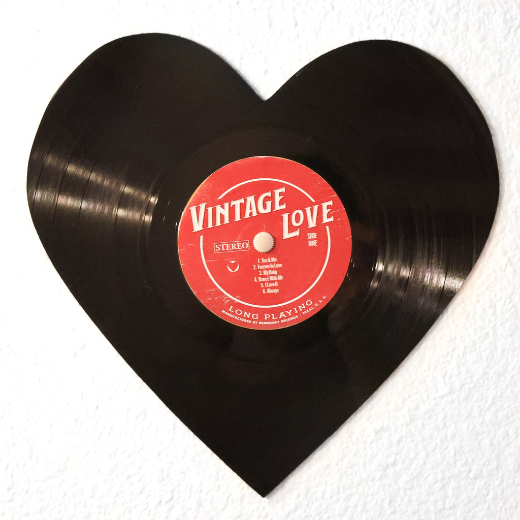 Vintage Vinyl Heart Art