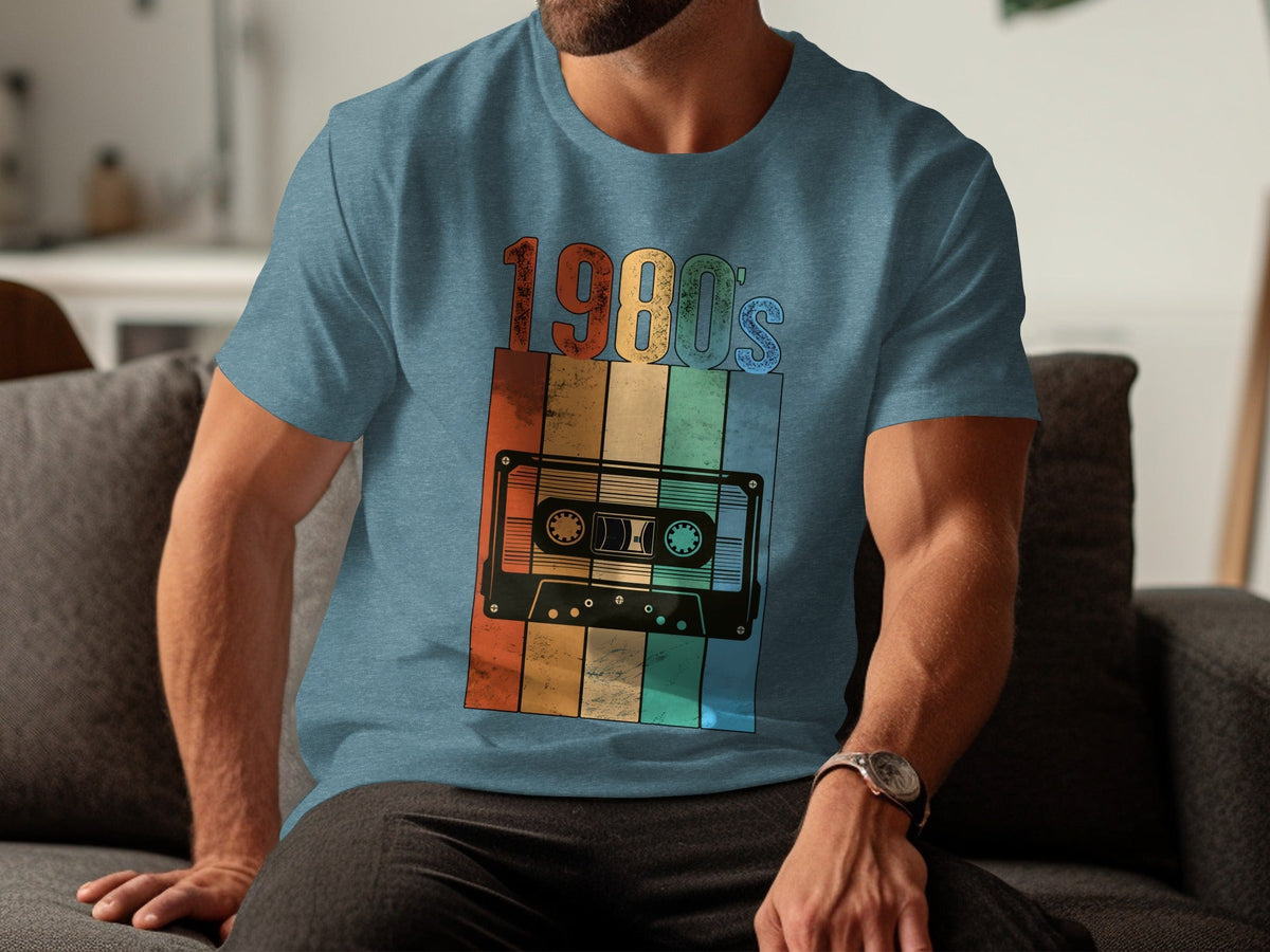 Vintage 1980s Retro Cassette Tape Cool Design T-Shirt