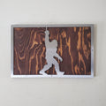 Bigfoot Giving the Finger | Sasquatch Metal Art on Wood | Funny Sign Wall Art