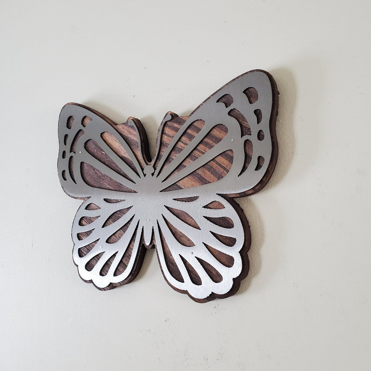 Butterfly Metal Art Wall Decor | Made in USA | Butterfly wood and steel wall sculpture
