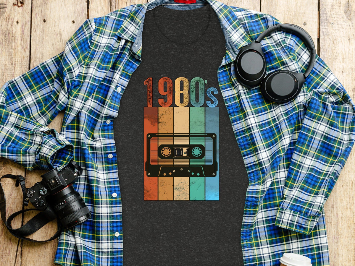 Vintage 1980s Retro Cassette Tape Cool Design T-Shirt
