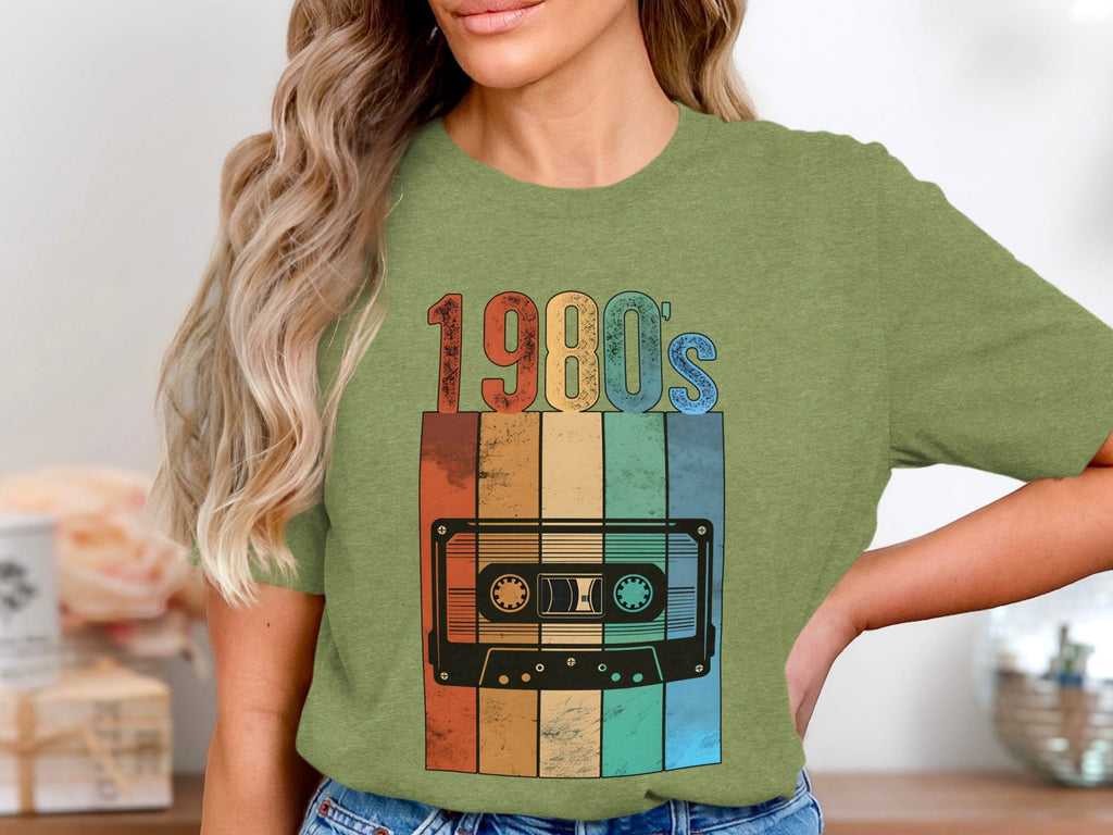 Vintage 1980s Retro Cassette Tape Cool Design T-Shirt