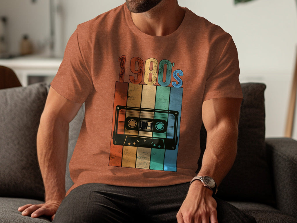 Vintage 1980s Retro Cassette Tape Cool Design T-Shirt
