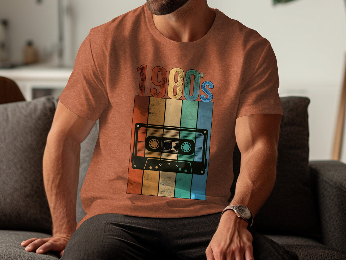Vintage 1980s Retro Cassette Tape Cool Design T-Shirt