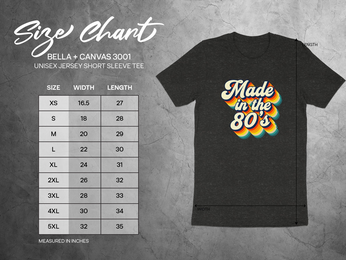 Made In The Eighties Rainbow Stripes Design T-Shirt