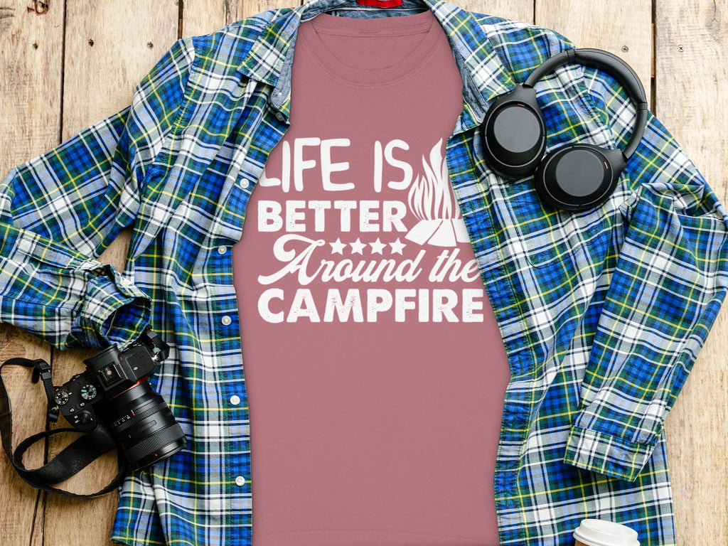 Life Is Better Around The Campfire Graphic Design Long Sleeve T-Shirt