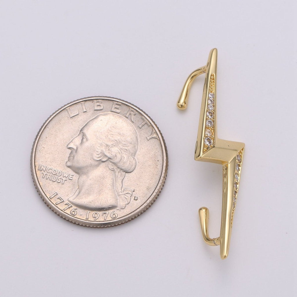 Gold Bolt Earring Ear Climber Silver Ear Cuff Lightning Gold Ear Crawler Chic Fashion Earrings Modern Jewelry Gift K-826 K-827