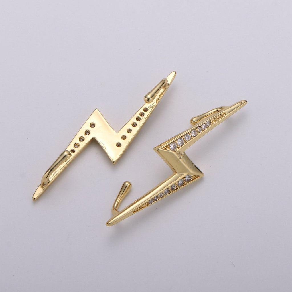 Gold Bolt Earring Ear Climber Silver Ear Cuff Lightning Gold Ear Crawler Chic Fashion Earrings Modern Jewelry Gift K-826 K-827