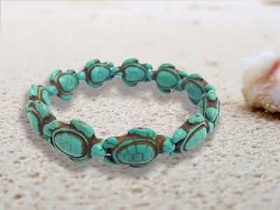 Handmade Hawaiian Sea Turtles Bracelet - Turquoise